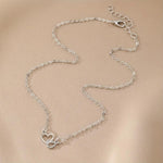 Women's Dual Heart Pendant with Chain Micro Plating