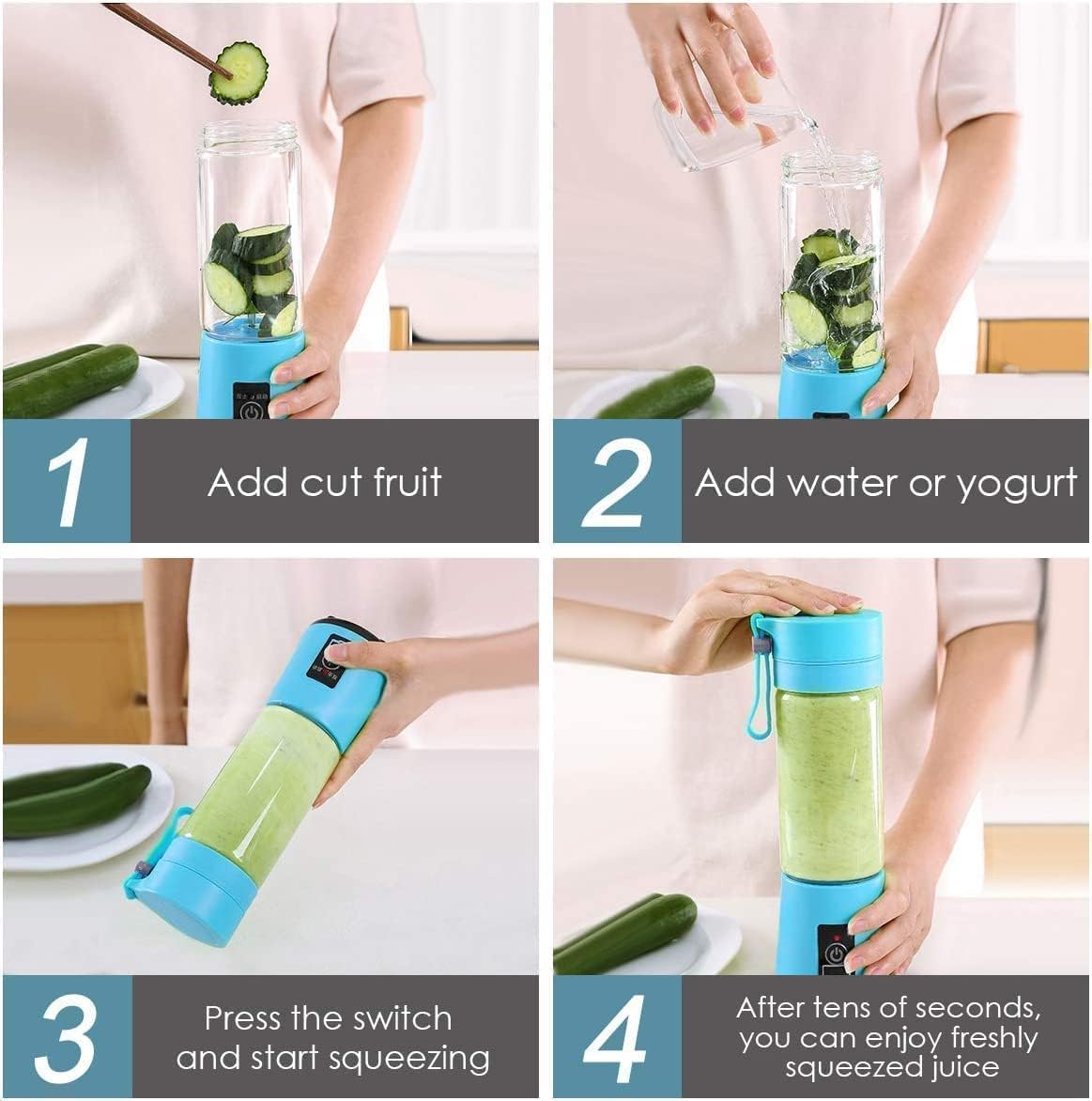 BuyHives™ Portable Rechargeable Blender | USB Juicer Bottle