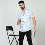 Men's Printed Rayon Half Sleeves Shirt