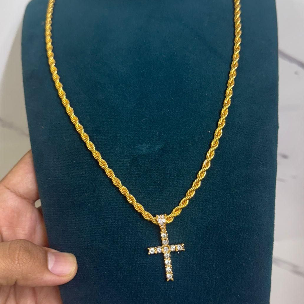 Men's Cross Pendant With Chain