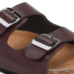 Mens Arizona Cherry Leather Slippers
