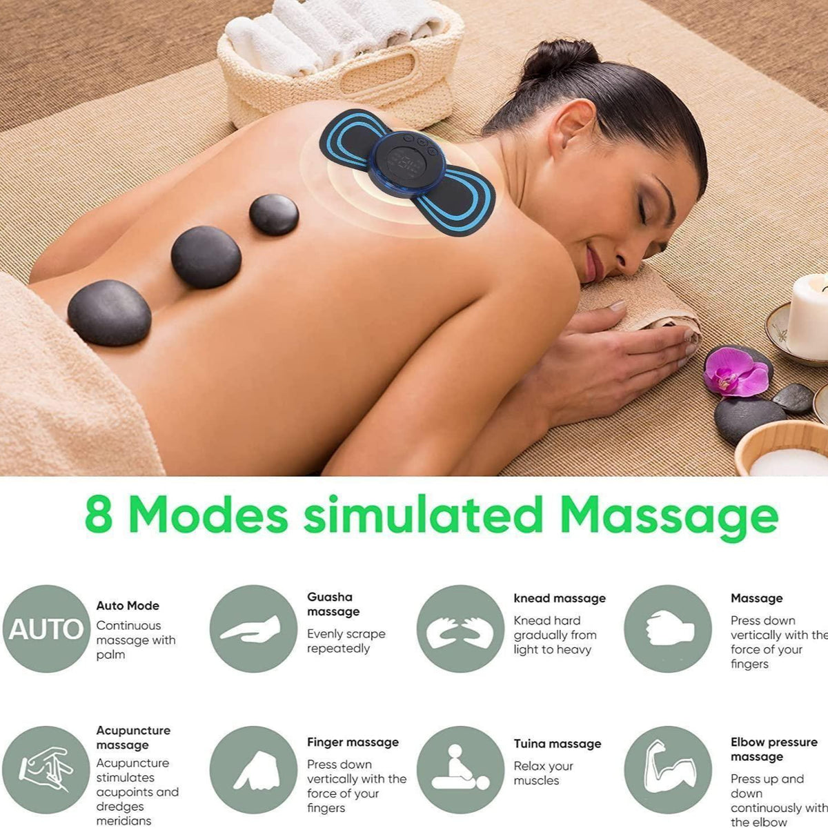 Mini Massager with 8 Modes and 19 Strength Levels