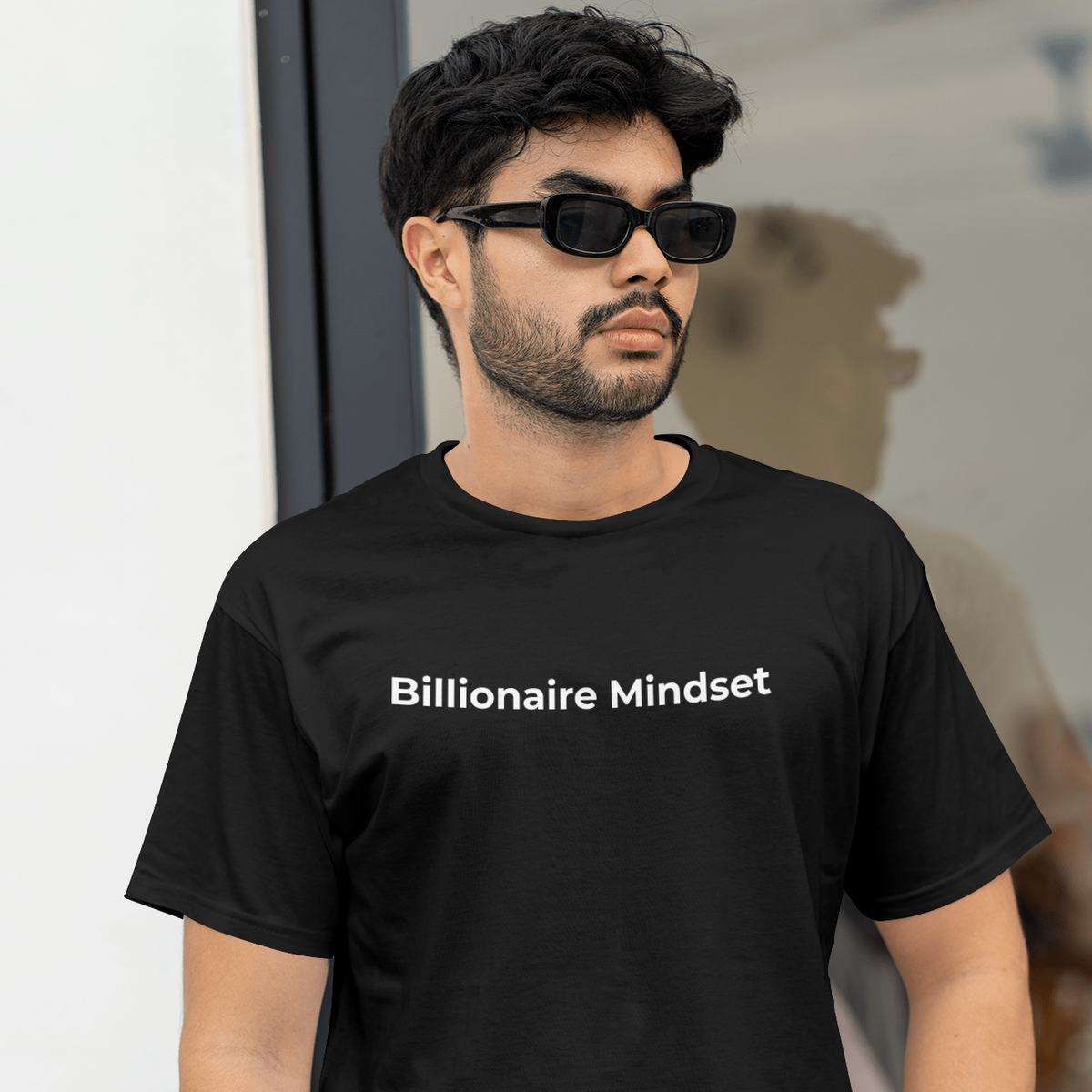 Billionaire Mindset – Premium Cotton Crew T-Shirt (Black Edition)