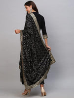 GoSriKi Women's Cotton Blend Solid Anarkali Kurta with Pant & Dupatta